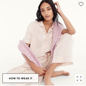 Cotton linen short sleeve pajama set from J.Crew